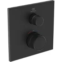 Ideal standard CeraTherm Navigo - Thermostatische inbouw douchekraan, zijdeglans zwart A7301XG