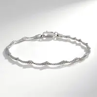 Cavill - Elegante Verstelbare Zilveren Armband - 925 Sterling Zilver Gerhodineerd - Gedraaide Golvende Design - Unisex Dames & Heren Sieraad