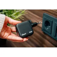 Verbatim 30238 USB-oplader 65 W USB-C stekker, USB-A-bus QC 3.0, USB PD 3.0 Zwart Binnen GaN
