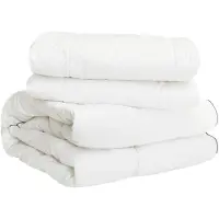 vidaXL Deken Set met kussen Wit 140 x 200 cm Katoen, Bamboe, Polyester