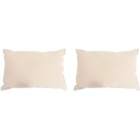 vidaXL Hoofdkussen 2 st 40 x 80 cm Alle seizoenen Kapokvezel Beige