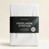 Fresh & Co Hoeslaken - Katoen Jersey Stretch - Extra Hoog - Wit