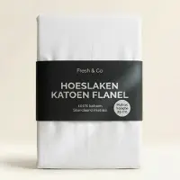 Fresh & Co Hoeslaken - Katoen Flanel - Wit 90 x 200 cm