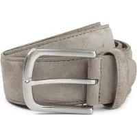 Suitable Riem Suède Leer Taupe