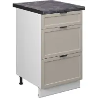 Vicco Keukenonderkast Fame-Line GrijsBeige 50 cm , WB Antraciet, Model 50434