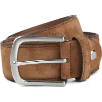 Suitable Riem Suède Leer Cognac