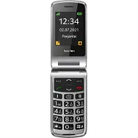 Beafon SL495 2G Senioren clamshell telefoon SOS-knop, Met laadstation Zwart, Zilver
