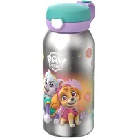 Mepal Isoleerfles met flipdop Campus - 500 ml - Waterfles RVS - Lekdicht - Hygiënische deksel - Paw Patrol Girls