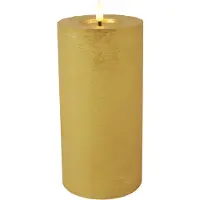 Decostar Countryfield Stompkaars rustiek LED rond Lyon L goud- hoogte 20 x 10 cm |