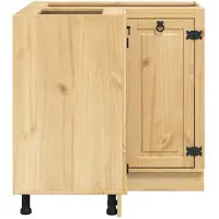 vidaXL Kast SKI HoningBruin 80 x 80 x 81 cm Massief grenenhout