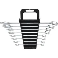 Ks Tools 517.0048 5170048 Ringsleutel met ratelset Sleutelbreedte (metrisch) 8 - 19 mm