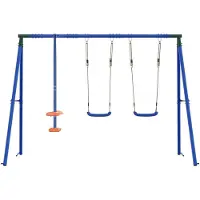 vidaXL Buiten Schommelset Meerkleurig 263 x 185 x 185 cm Staal en PE