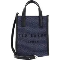 Ted Baker handtas schoudertas PaulII Faux Raffia Mini Icon Bag Navy donkerblauw