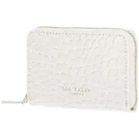 Ted Baker portemonnee Varlee Croc Effect Small Zip Around Wallet Ivory crème