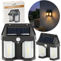 Sarcia.eu LED-buitenlamp met bewegingssensor, zonne-energiegevellamp, schemersensor