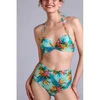 Marlies Dekkers Hula Haka Aqua Sky Push Up Bikini Top Maat: 70E | Bikini's Outlet | Dames | Blauw