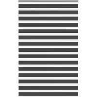 vidaXL Zebra rolgordijn 145x200 cm stofbreedte 140,9 cm zwart