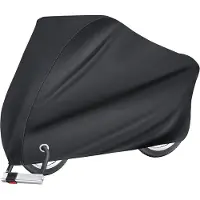 VHV - Fietshoes - Fiets hoes buiten - Waterdichte fietscover - UV wind stof beschermhoes - Met slotgat voor mountainbike e-bike - Zwart
