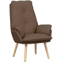 vidaXL Fauteuil Bruin 69 x 74 x 93 cm Polyester en multiplex