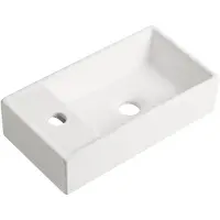 Guido Gusto Fontein Ora 41x22x10cm mat wit inclusief afvoerplug links