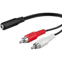 PremiumCord Kabel Jack 3,5mm - RCA (Cinch) x2 1,5m zwart (kjackcinb2)