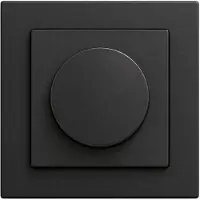 Schneider Electric Schneider Merten Draaidimmer 40-400W Mat Zwart - Inclusief Compatibele Afdekking en Afdekraam
