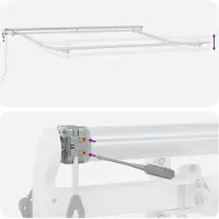 vidaXL Uitschuifbare luifel Zand 4 × 3 m Stof en Aluminium
