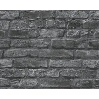 A.S. Création STENEN BEHANG - Grijs Zwart Wit - Industrieel behang - AS Creation Il Decoro