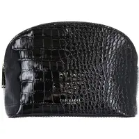 Ted Baker toilettas Nicco Croc Effect Washbag Black zwart