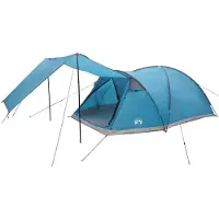vidaXL Huisje Tent 8-persoons Blauw Polyester en Staal