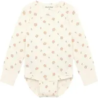 Minymo baby romper lange mouwen met bloemenprint maat 50