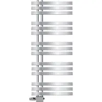 LuxeBath Badkamer radiator middenaansluiting 500x1200 mm chroom met universele aansluitset