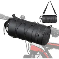 Snq Fietstas - Stuurtas - 22×11×11 cm - 2,5 L - Frametas - met schouderriem - Waterdichte fietstas voor op het stuur - Geschikt voor mountainbikes en racefietsen - Zwart