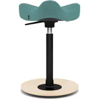 Varier Stokke Move Compact zadelkruk, Turquoise/Naturel Revive - ergonomisch