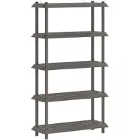 vidaXL Plankenunit 5-laags 100 x 40 x 177 cm PP Lichtgrijs