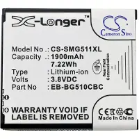 123accu Samsung EB-BG510CBC accu (3.8 V, 2200 mAh, huismerk)
