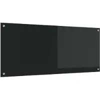 vidaXL Keukenachterwand Zwart 120 x 50 cm gehard glas