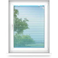 Fart Produkt time4blinds - Binnenjaloezieën Zonder Boren - Aluminium Jaloezieën - Aluminium Rolgordijnen voor Woonkamer, Slaapkamer, Keuken, Kantoor - met Koordgeleiders - Azuurblauw, Rechts, 1800x500