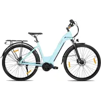 Hiland Overstreet E-Bike Dames - 700 x 40C - Hydraulische Schijfremmen - 3 Speed Naafversnelling - 250W - 10.4Ah Accu - Lage Instap