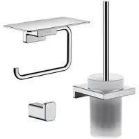 Hansgrohe Addstoris Toiletaccessoireset - driedelig - hoogglans chroom SW651141/SW651126/SW651244