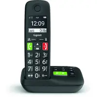 Gigaset E290A DECT/GAP Draadloze DECT-telefoon Compatibel voor hoorapparatuur, Antwoordapparaat, Handsfree, Babyfoon Zwart