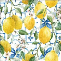 Ambiente Servetten – Mediterrane Citroenprint – 20 Stuks – 3-laags – FSC Papier – Chloorvrij – Waterbasis Inkt