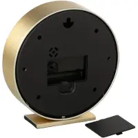 J-Line klok Wereldkaart - glas - goud/zwart - 2 stuks