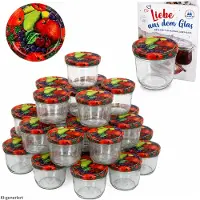 MamboCat Set van 100 bekers 230 ml Met 82 fruitdeksels incl. Diamant Gelierzauber receptenboekje