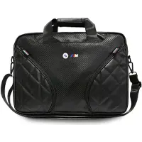 BMW Carbon Pockets Tas met Metalen Logo voor 16 Inch Laptop - Optimale Bescherming - zwart