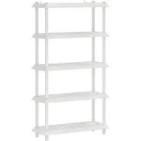 vidaXL Plankenunit 5-laags 100 x 40 x 177 cm PP Wit