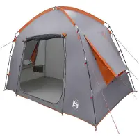 vidaXL Huisje Tent Grijs en Oranje 210 x 210 x 138 cm Polyester
