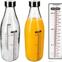 MamboCat 2er Set FLASCHE ORGANIC 1L met deksel & schaal van glas – 67364