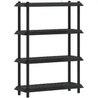 vidaXL Plankenunit 4-laags 100 x 40 x 136,5 cm PP Antracietkleurig
