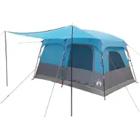 vidaXL Familietent met dak Blauw 320 x 210 x 180 cm Polyester